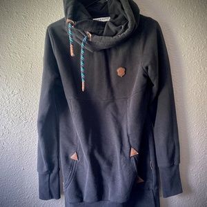 Naketano Brave New World Extra Long Accented Hoodie.